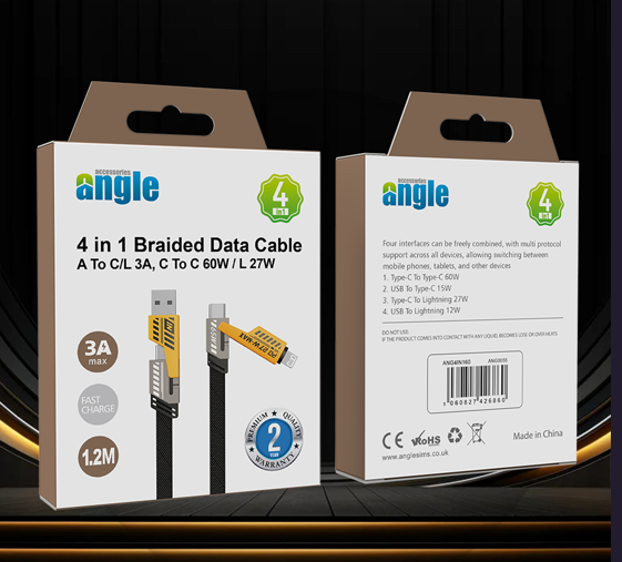 4 in 1 Braided Data Cable