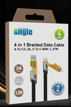 4 in 1 Braided Data Cable