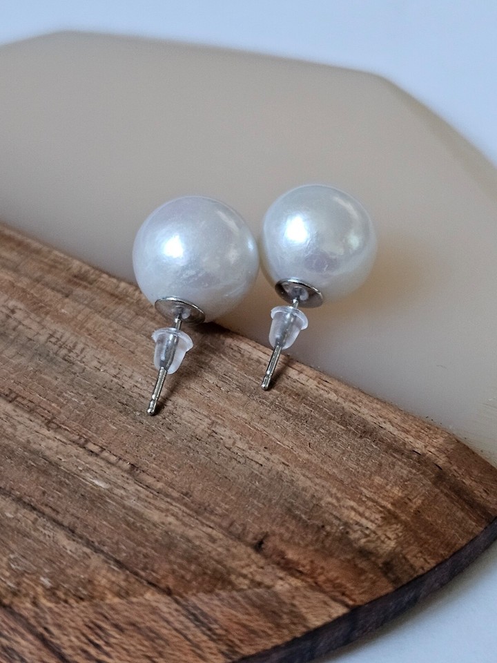 Classic White Edison Pearl Studs