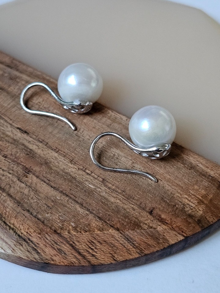 Classic Spoon Edison Pearl Earrings