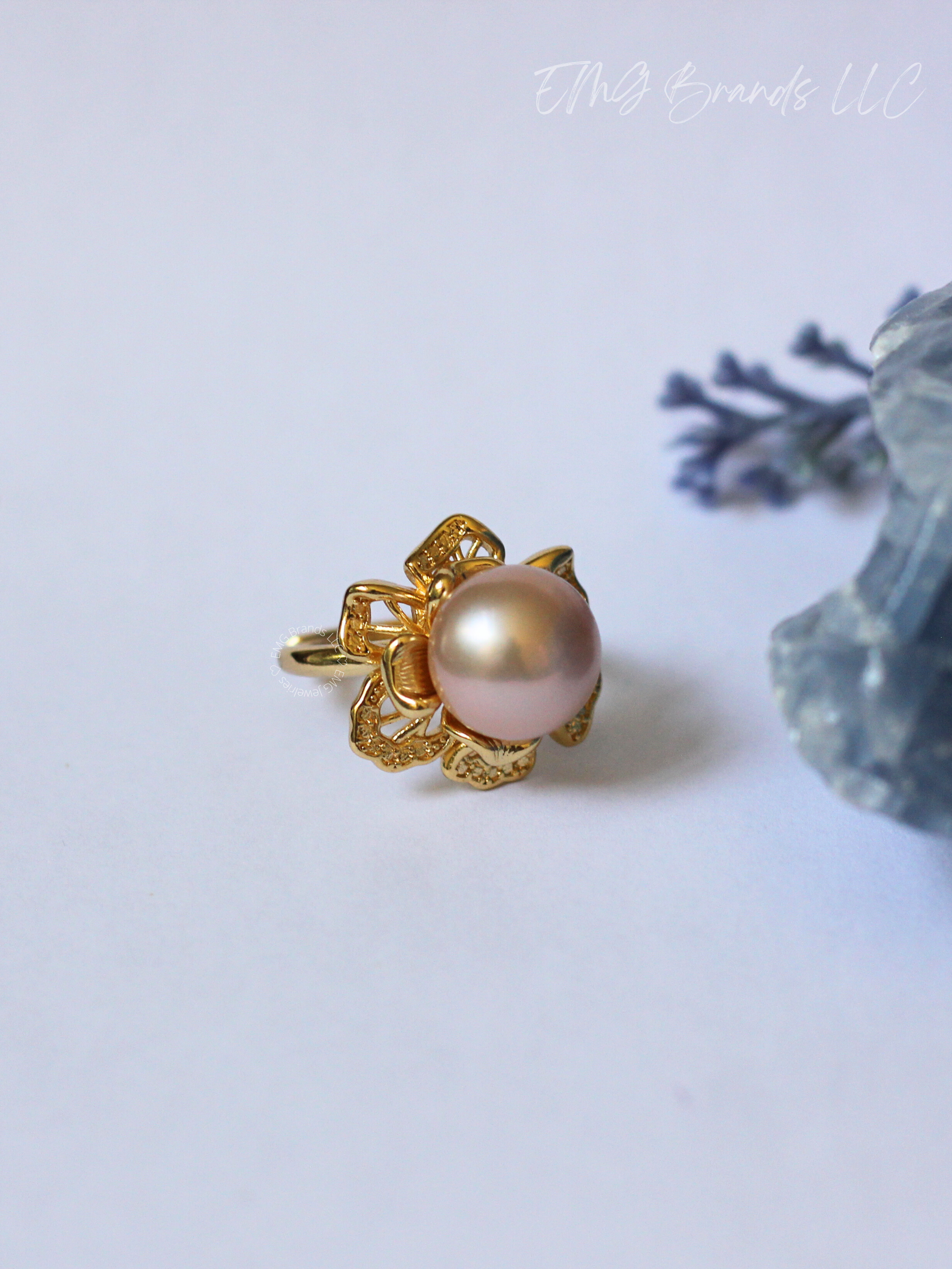 Lotus Edison Pearl Ring
