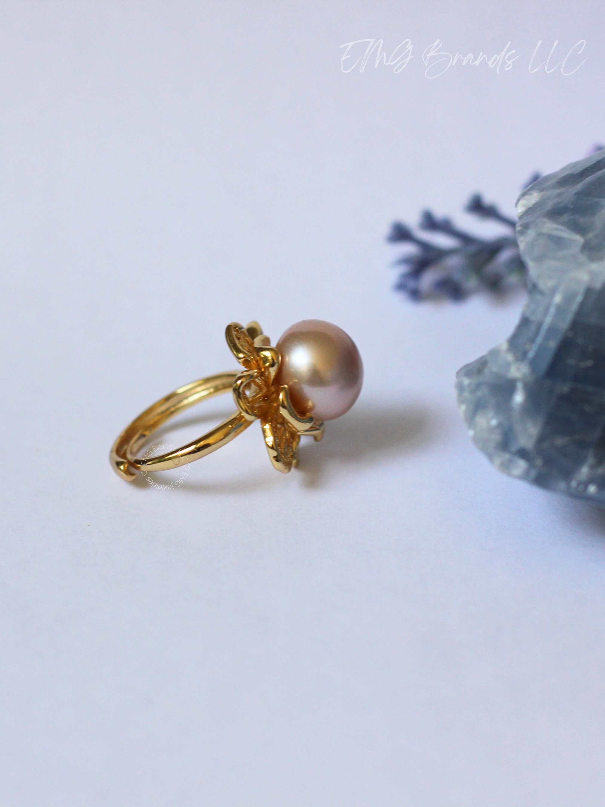 Lotus Edison Pearl Ring