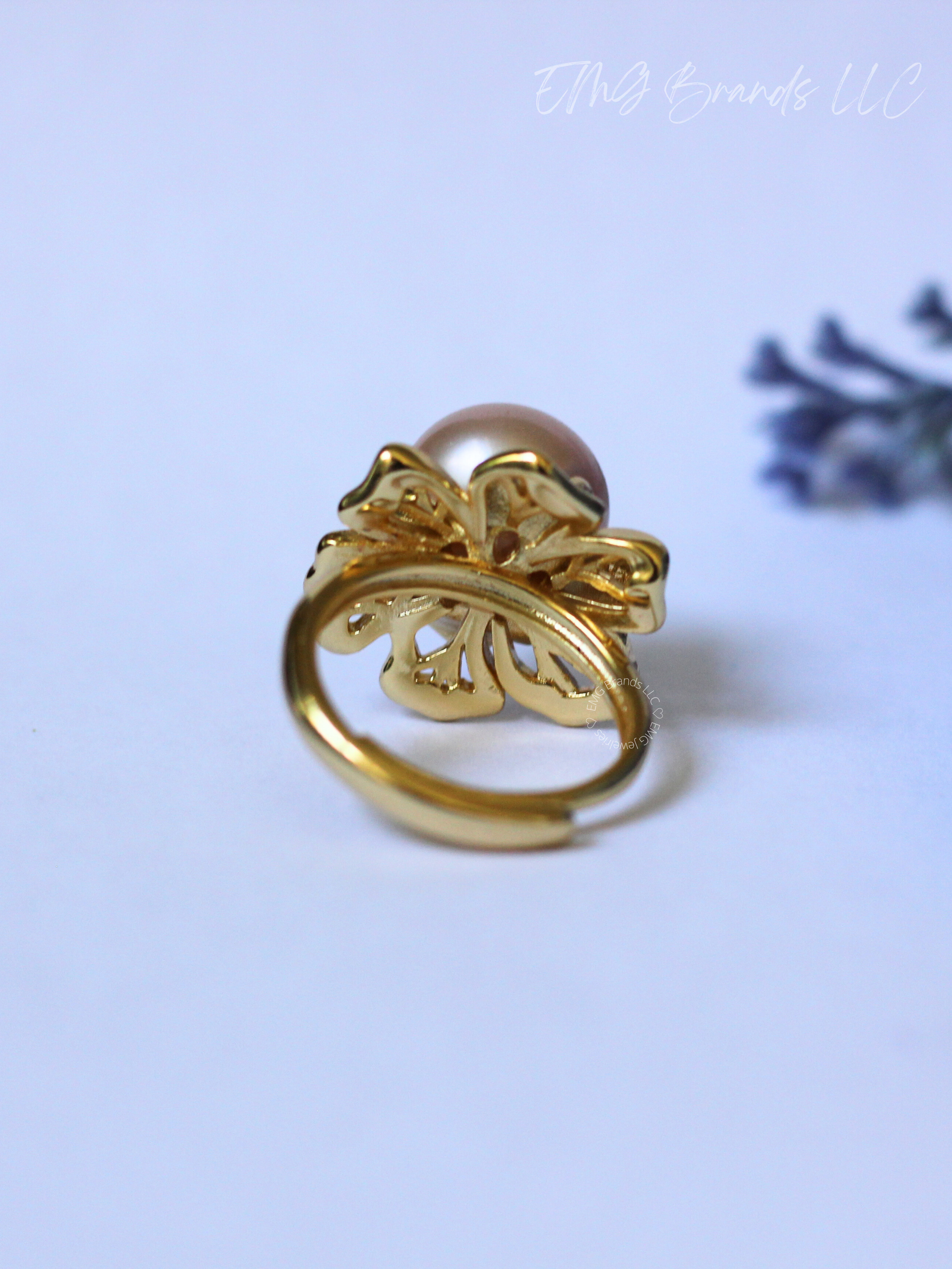 Lotus Edison Pearl Ring