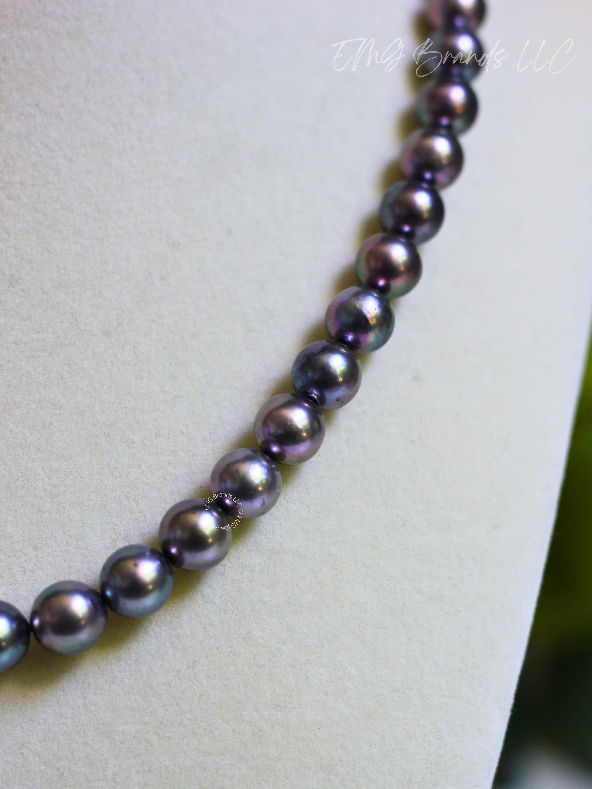 Japanese Peacock Black Akoya Pearl Necklace