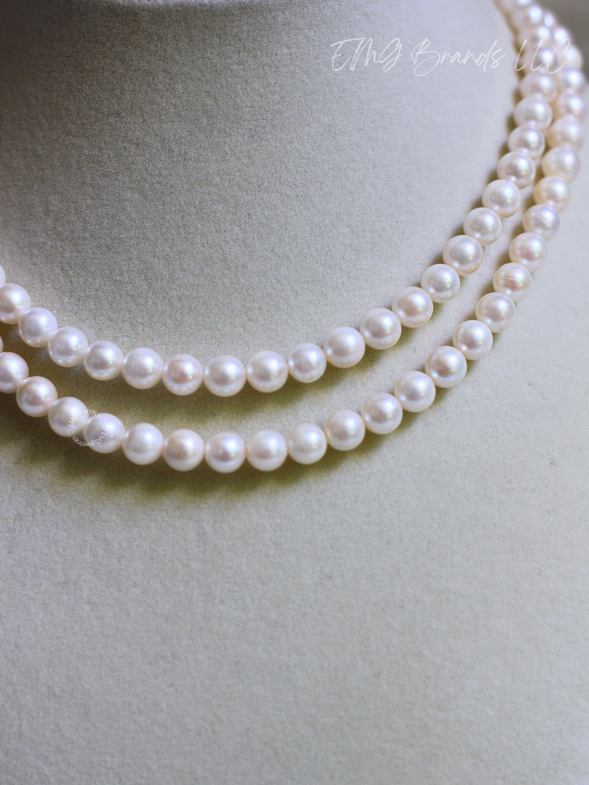 Long Japanese Akoya Pearl Necklace