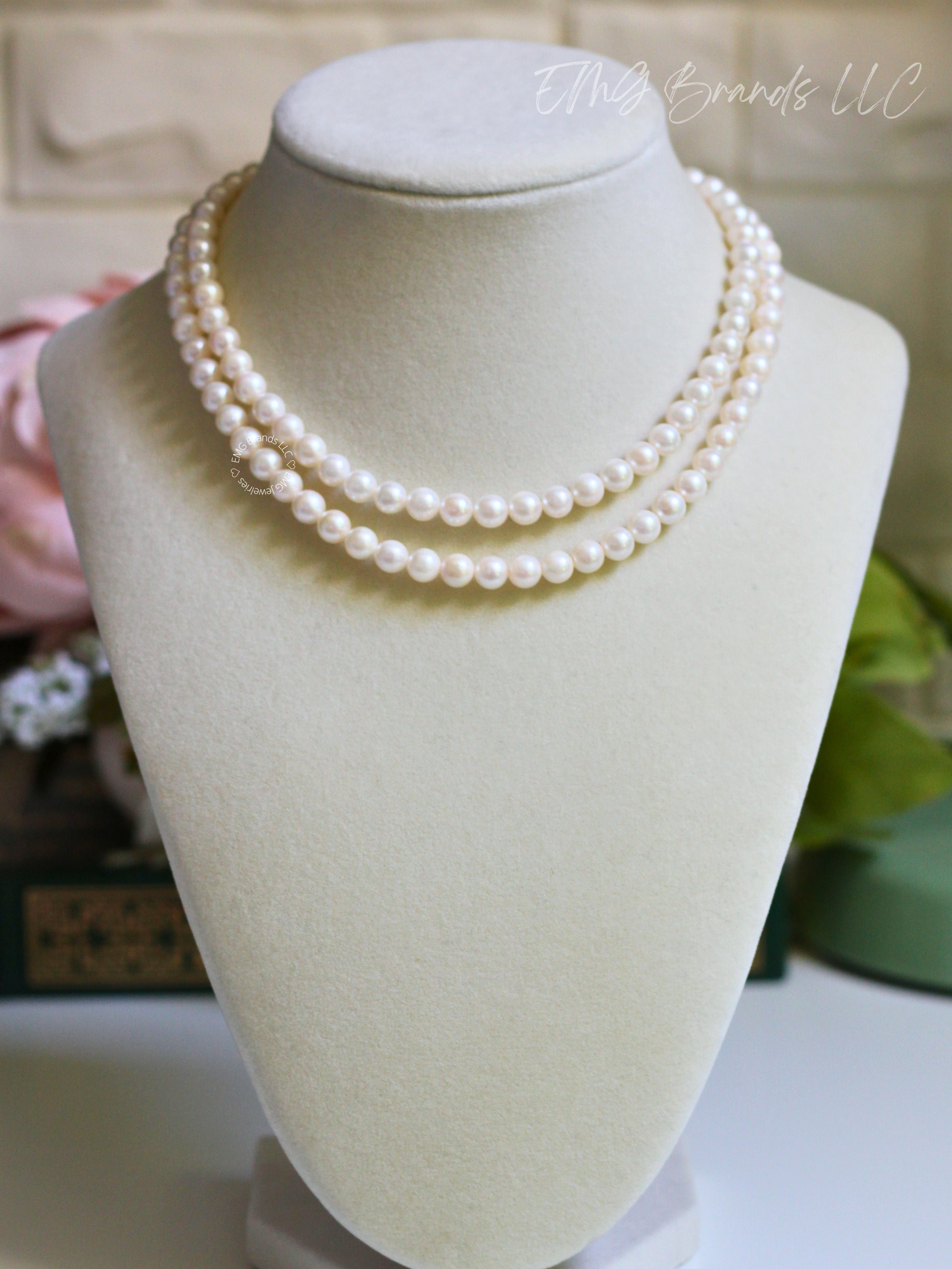 Long Japanese Akoya Pearl Necklace