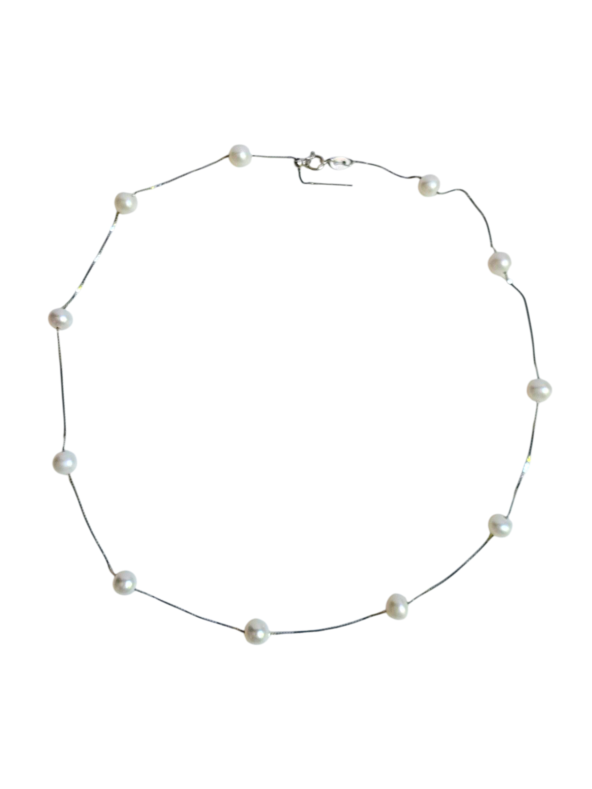 Station Pearl Necklace