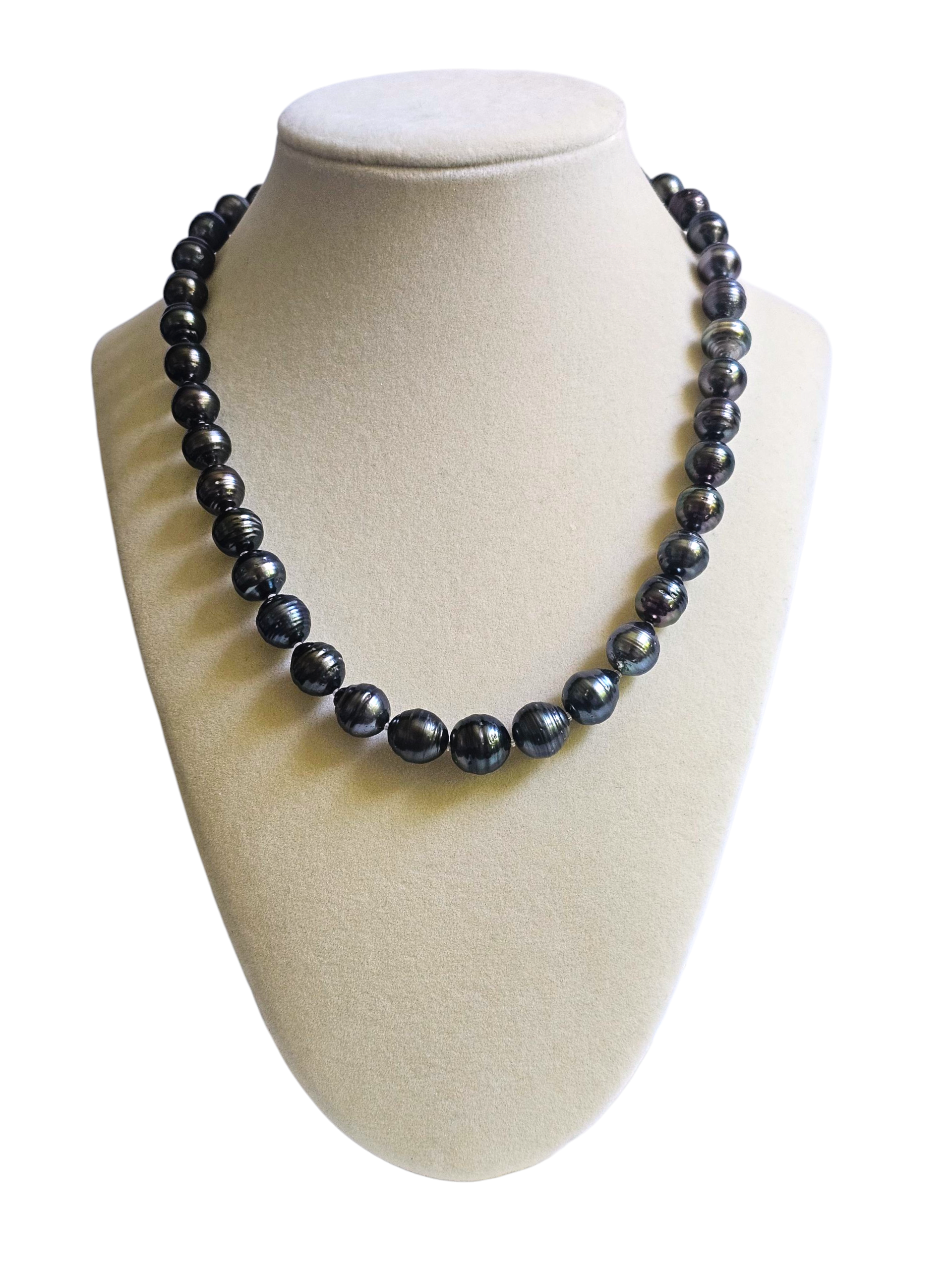 Ringed Tahitian Pearl Necklace