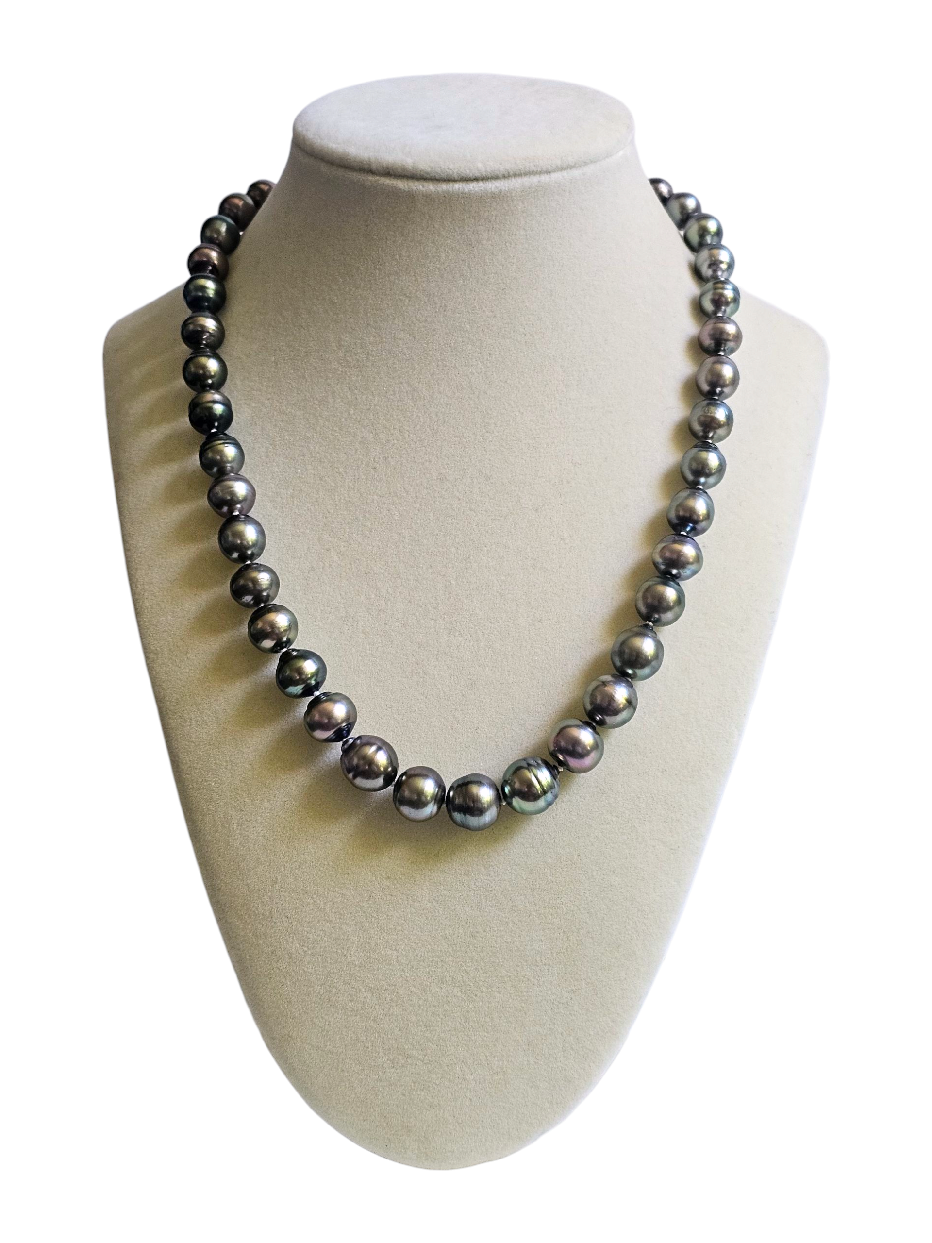 Silver Tone Tahitian Pearl Necklace