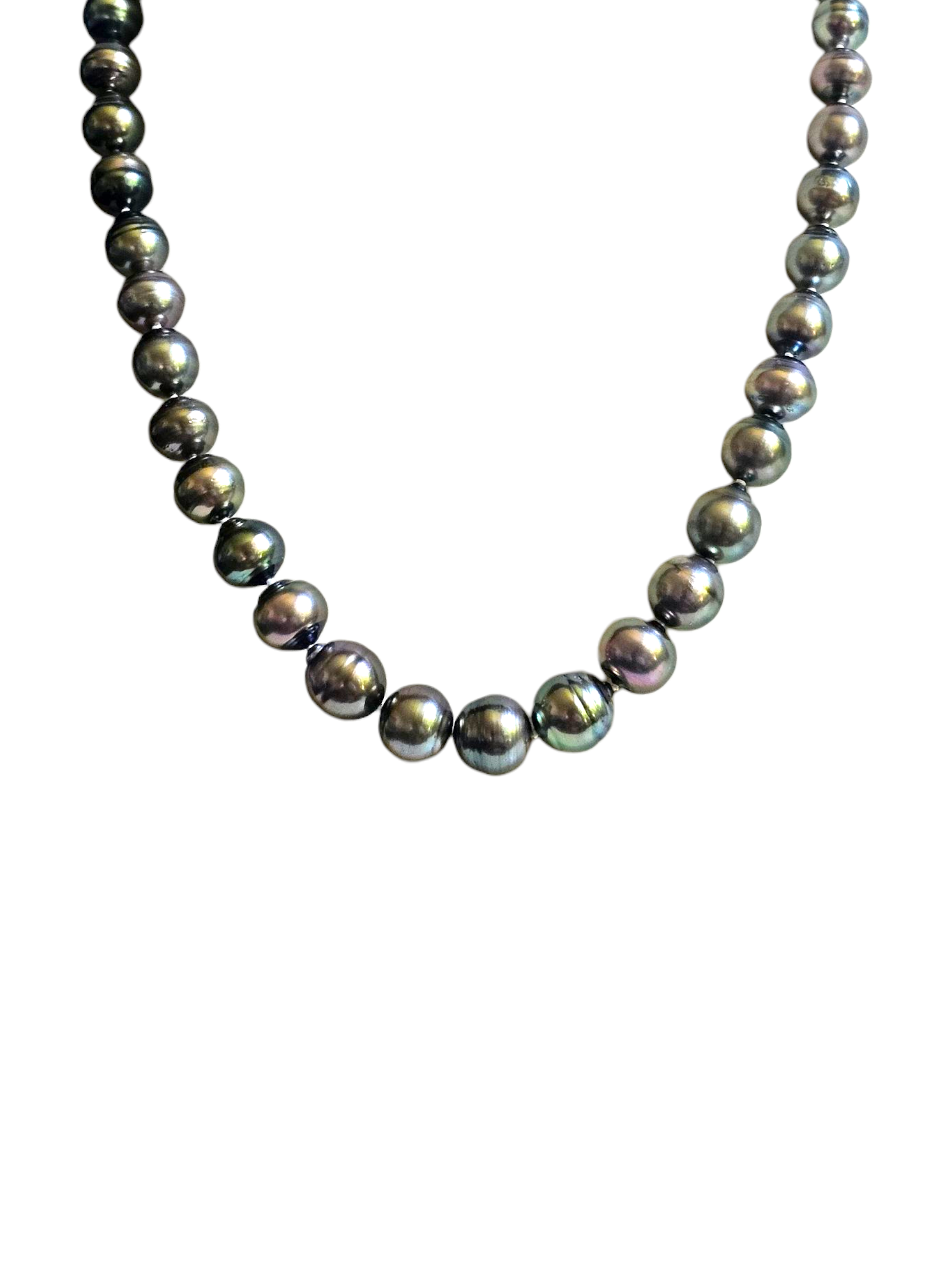 Silver Tone Tahitian Pearl Necklace