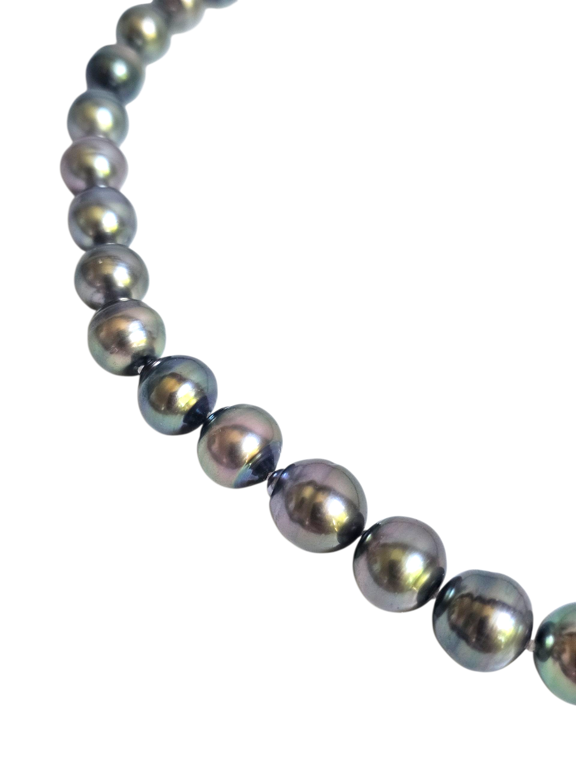 Silver Tone Tahitian Pearl Necklace