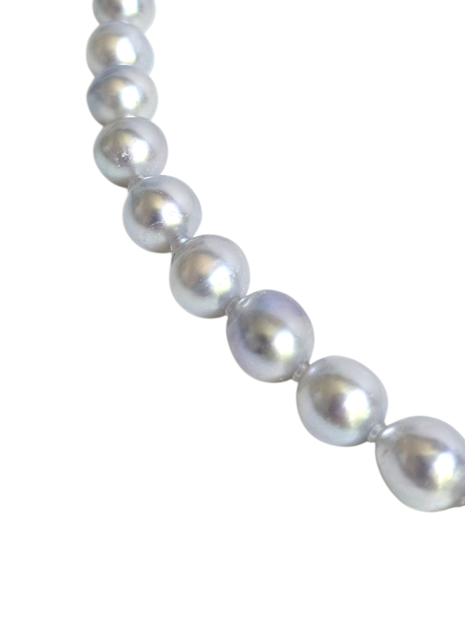 Silver-Gray Akoya Pearl Necklace