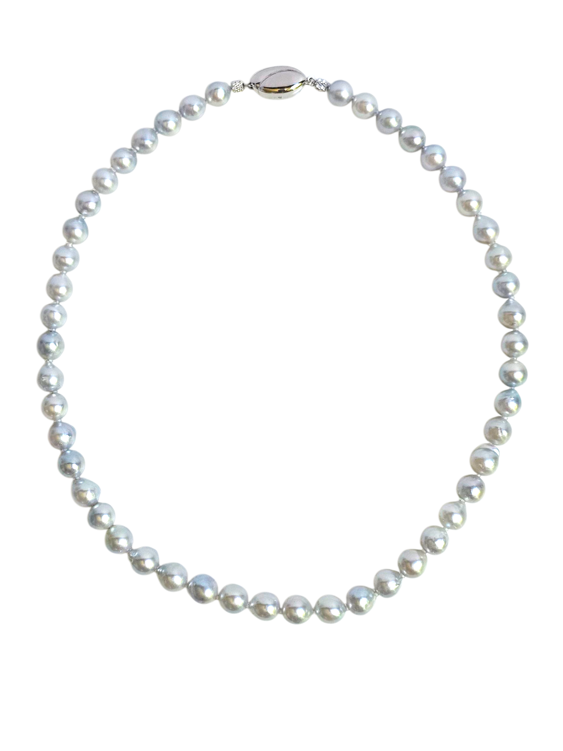Silver-Gray Akoya Pearl Necklace