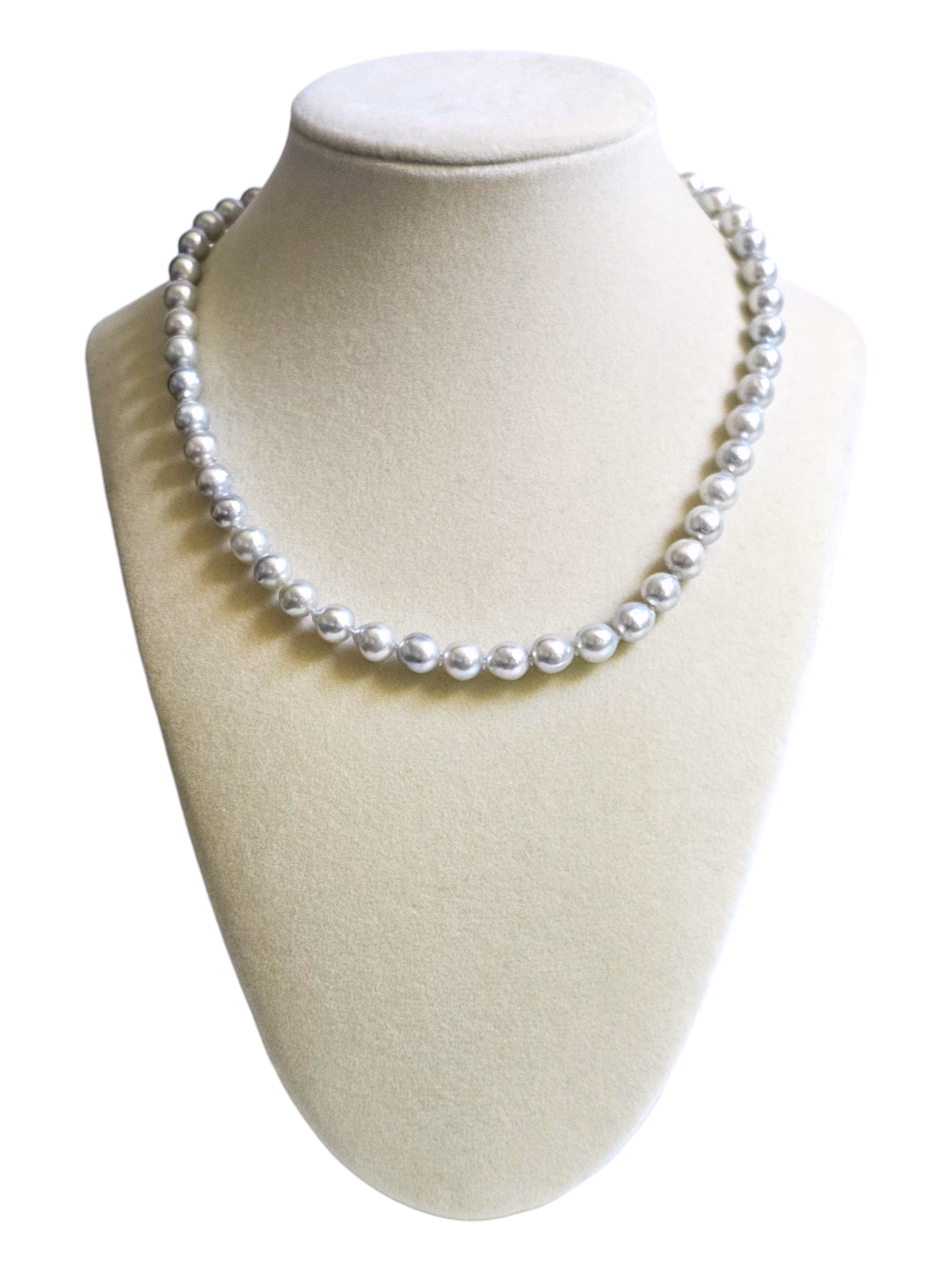 Silver-Gray Akoya Pearl Necklace