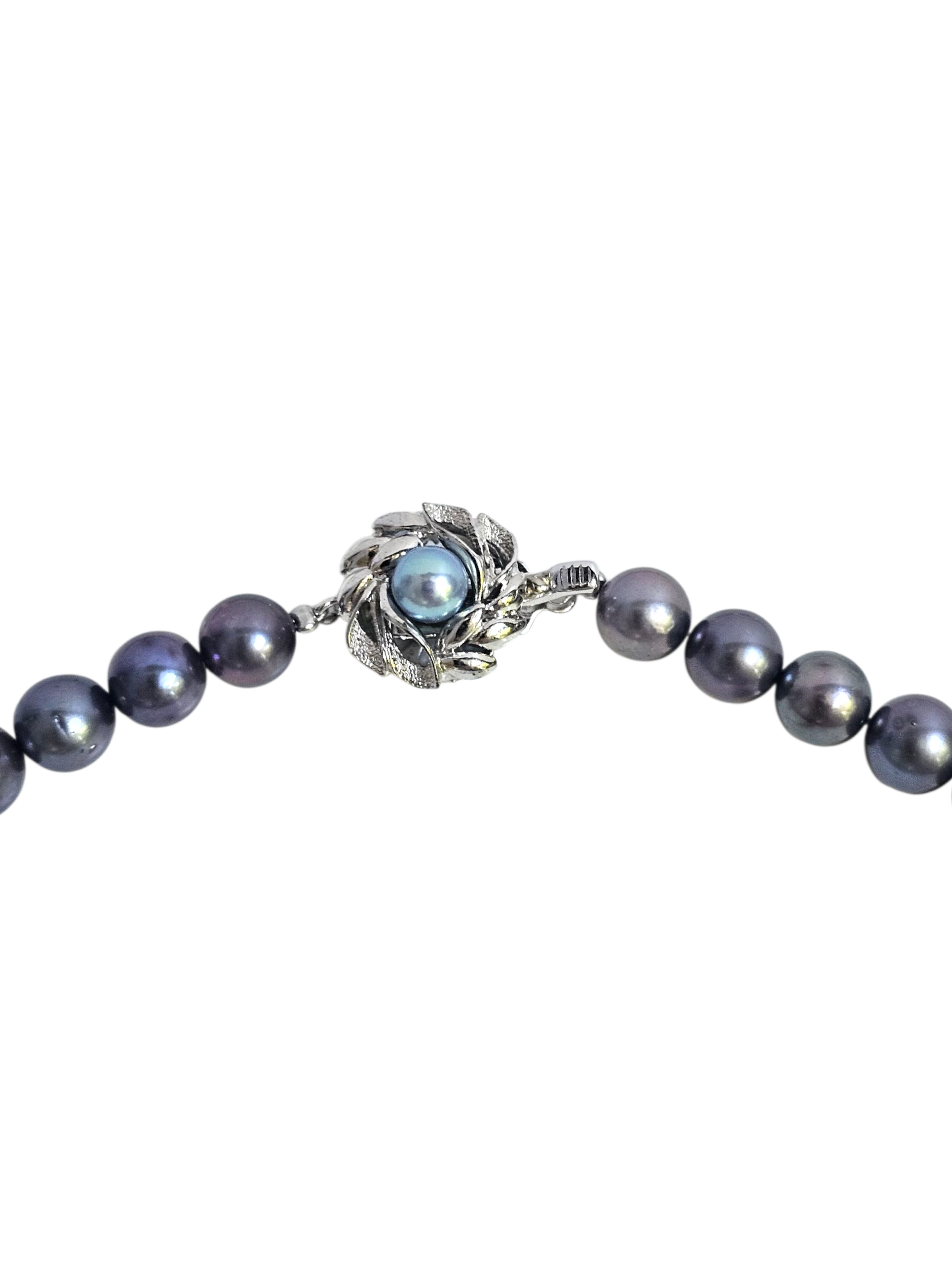 Midnight Black Akoya Pearl Necklace