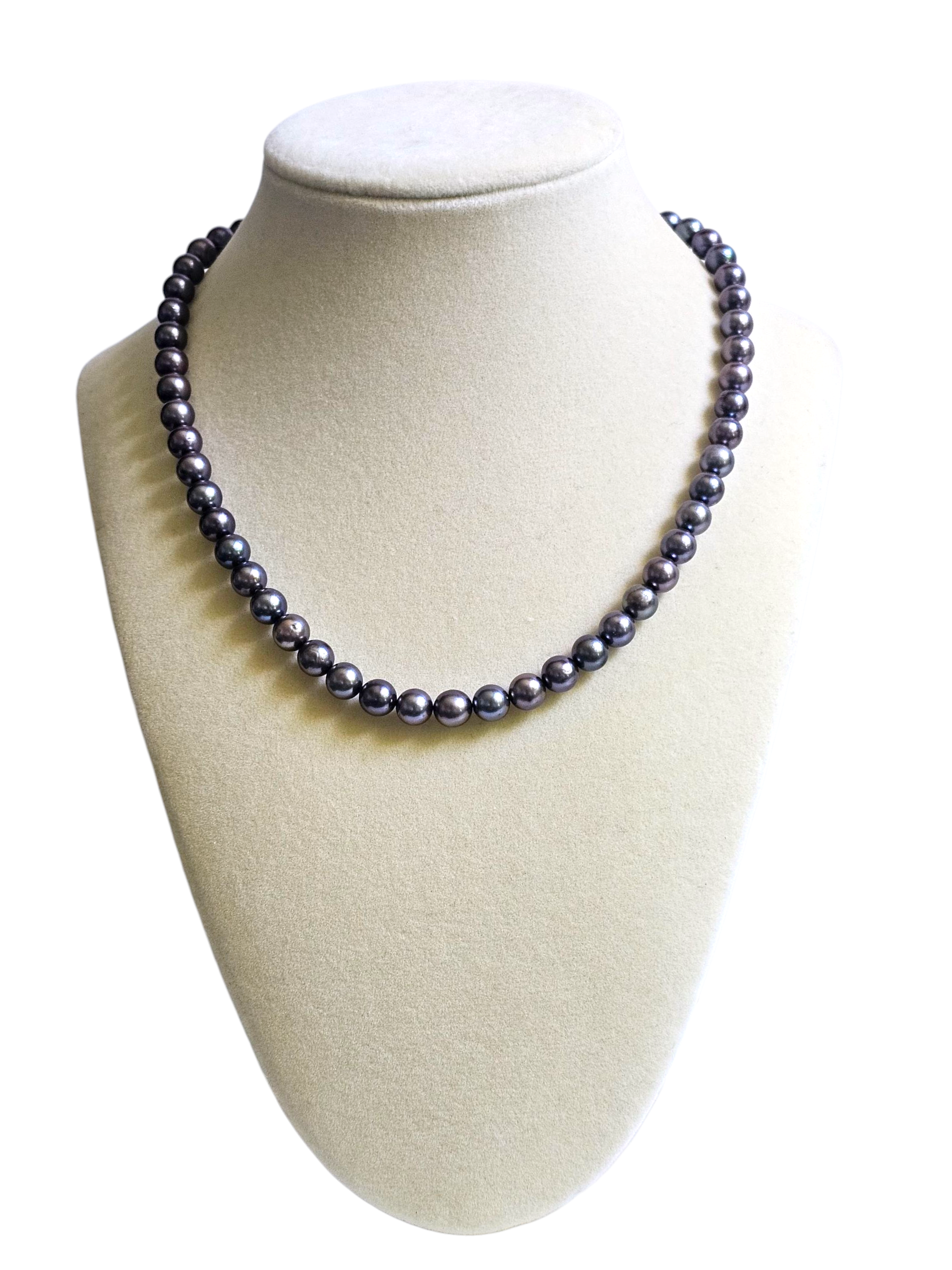 Midnight Black Akoya Pearl Necklace