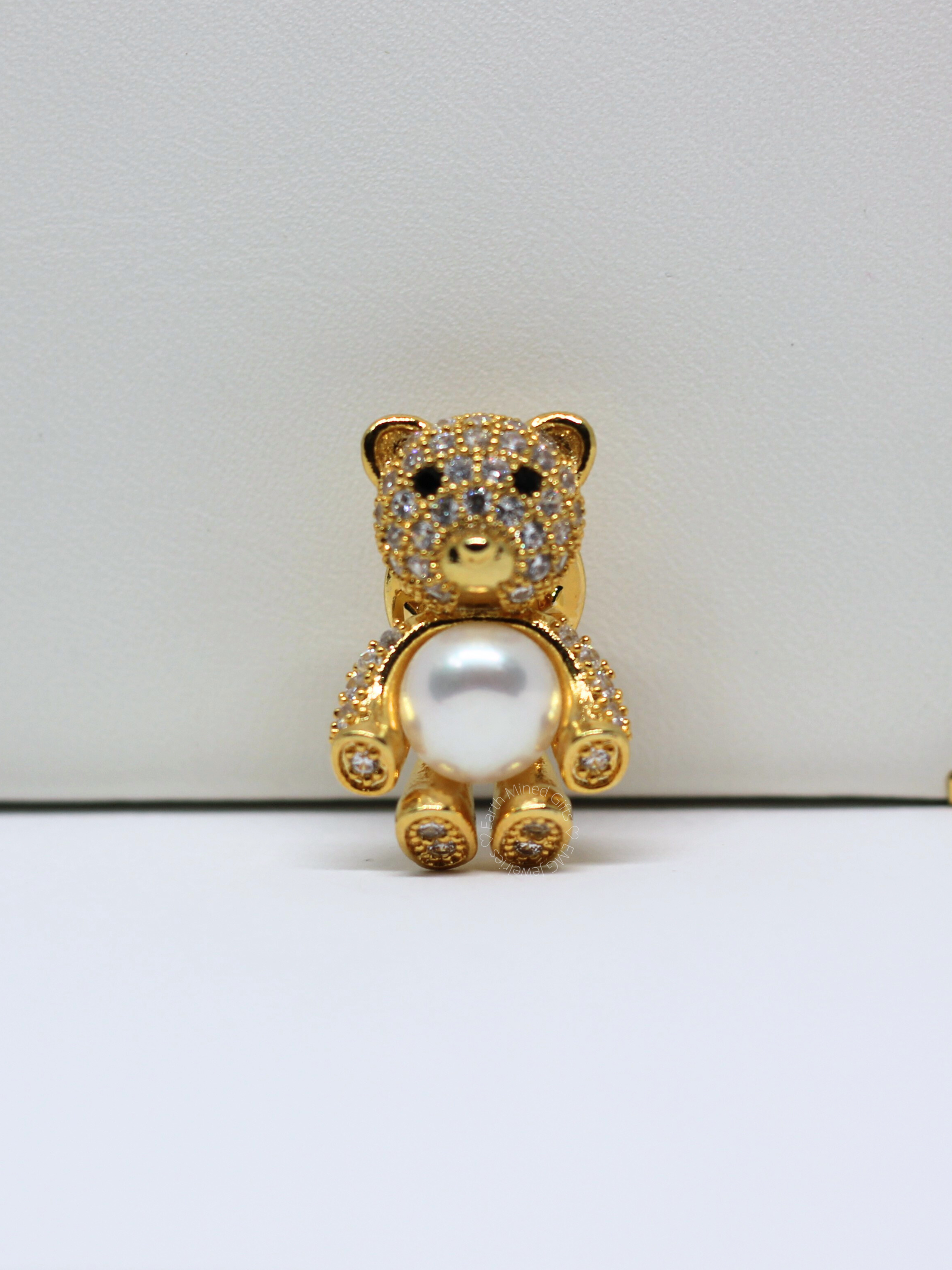 Gold Teddy Bear Brooch