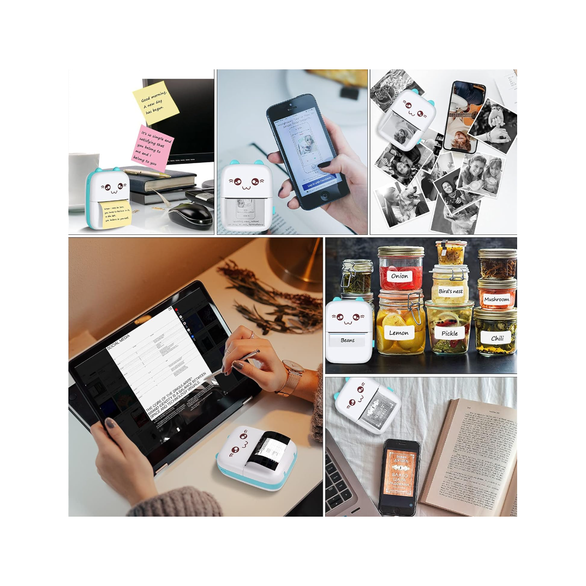 Mini Impresora Portátil Para Teléfono Móvil Sin Tinta, Termica, Bluetooth