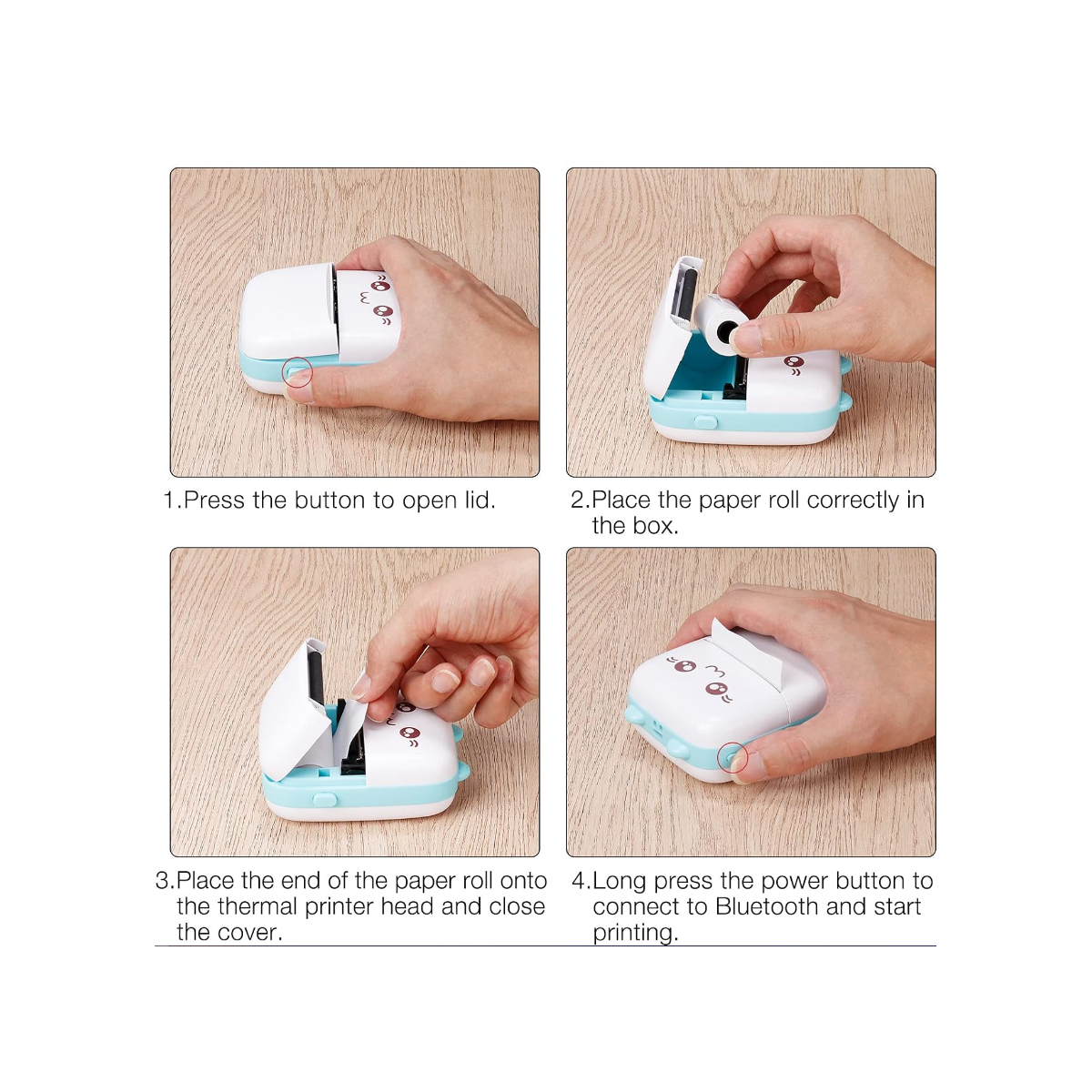 Mini Impresora Portátil Para Teléfono Móvil Sin Tinta, Termica, Bluetooth