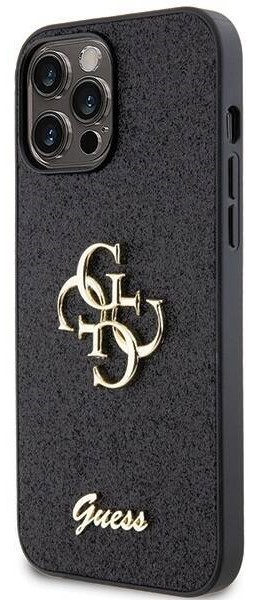 GUESS CARCASA GLITTER 4G IPHONE 16 PRO MAX NEGRO