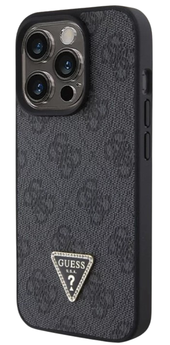 GUESS CARCASA TRIANGLE STRASS IPHONE  16 PRO MAX NEGRO