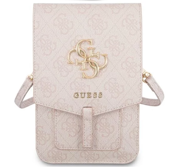 GUESS BANDOLERA LOGO ROSA