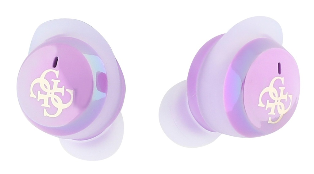 GUESS AURICULAR TWS MINI 4G LOGO VIOLETA