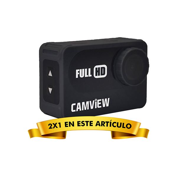  CAMARA DEPORTIVA FULL HD 1080P CARCASA ACUATICA | LCD 2" | 16MP | (2 X 1)