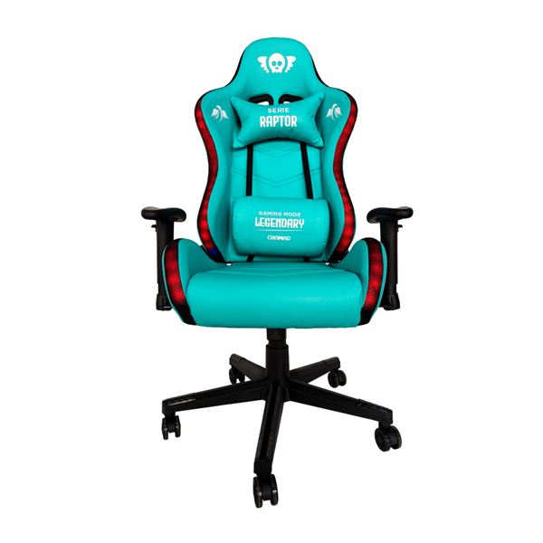 SILLA GAMING RGB SERIE RAPTOR LEGENDARY VERDE CROMAD