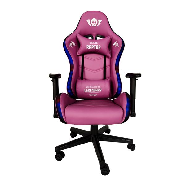 SILLA GAMING RGB SERIE RAPTOR LEGENDARY VIOLETA CROMAD