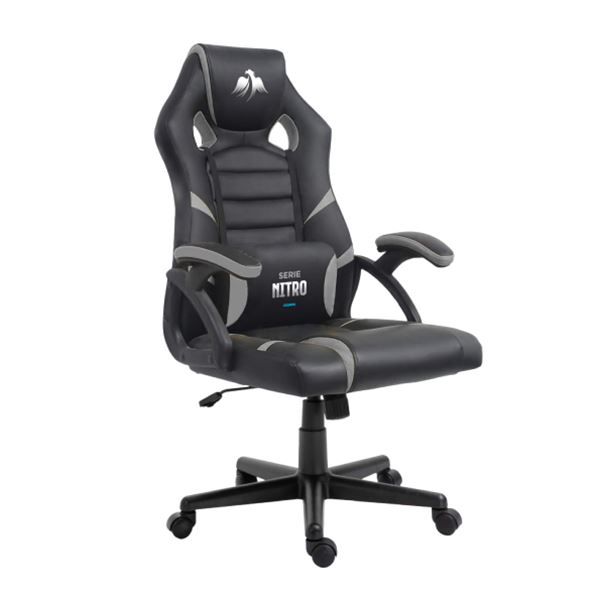 SILLA GAMING SERIE NITRO NEGRO/GRIS CROMAD