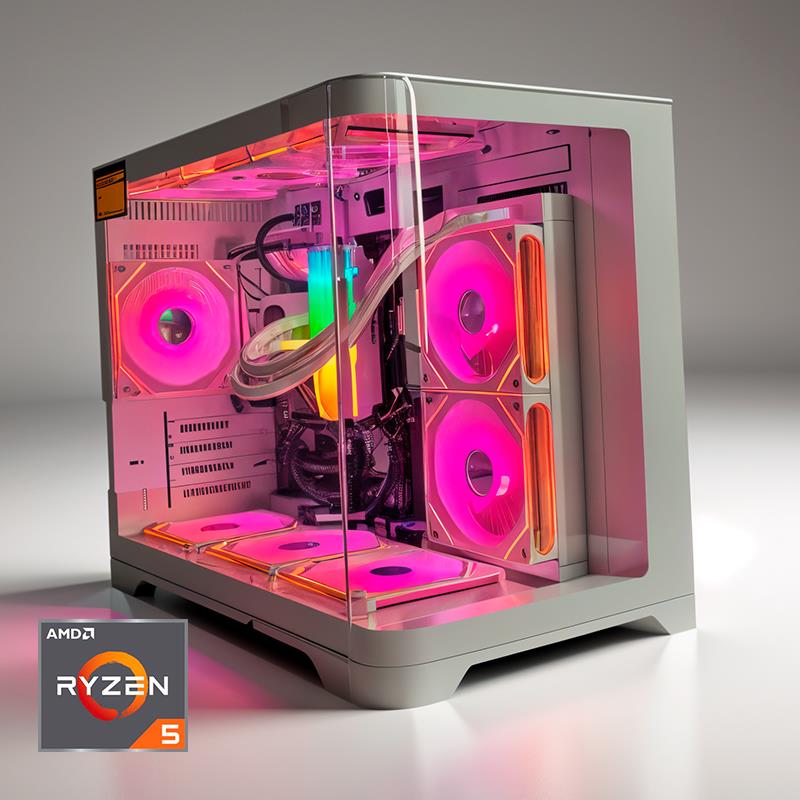 ORDENADOR GAMING HYPE M RGB R5 5600G/32GB/SSD1TB NVME/R.LIQ/850W WHITE