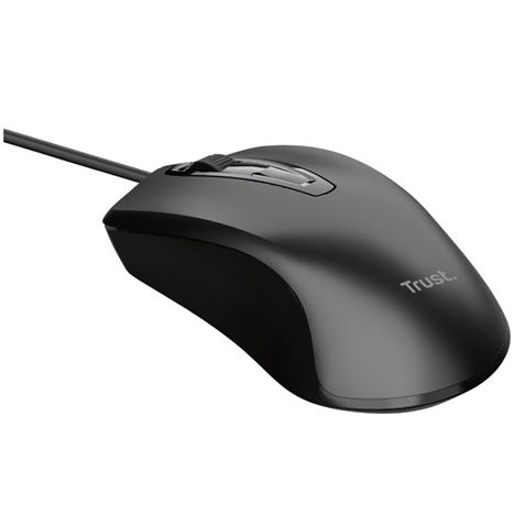 RATON OPTICO BASICS 3 BOTONES NEGRO 1200 DPI TRUST