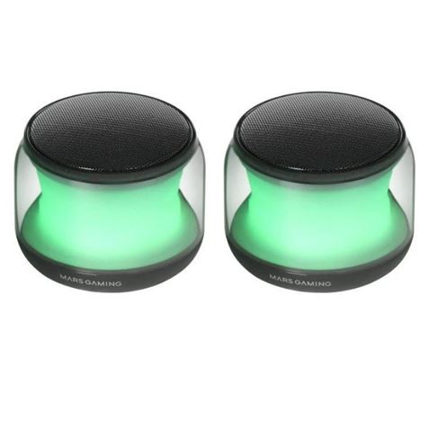 ALTAVOCES 2.0 BLUETOOTH MARS GAMING MS-AURA NEGROS 15W