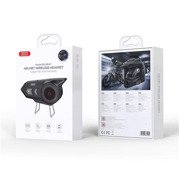 INTERCOMUNICADOR BLUETOOTH PARA CASCO MOTO BE47 XO