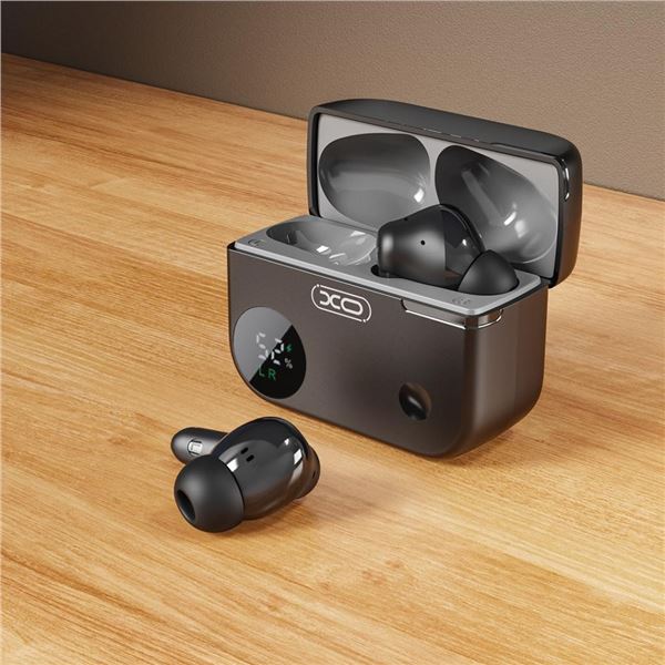 AURICULARES TWS CON CAJA LCD G34 NEGRO OK