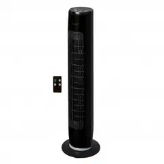 Ventilador de torre oscilante negro con mando GSC