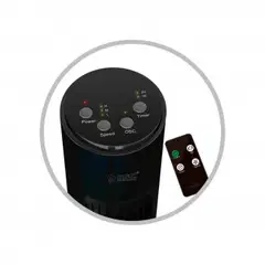 Ventilador de torre oscilante negro con mando GSC