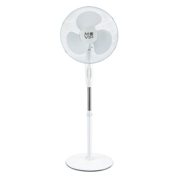 VENTILADOR DE PIE 40CM 45W BASE REFORZADA 3 VELOCIDADES MUVIP