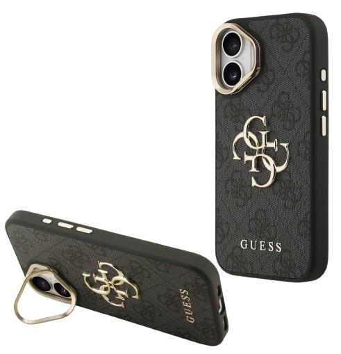 GUESS CARCASA 4G SOPORTE CAMARA IPHONE 17 NEGRO