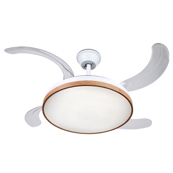 VENTILADOR DE TECHO RETRÁCTIL 30W CON LED Y 6 VELOCIDADES MADERA MUVIP