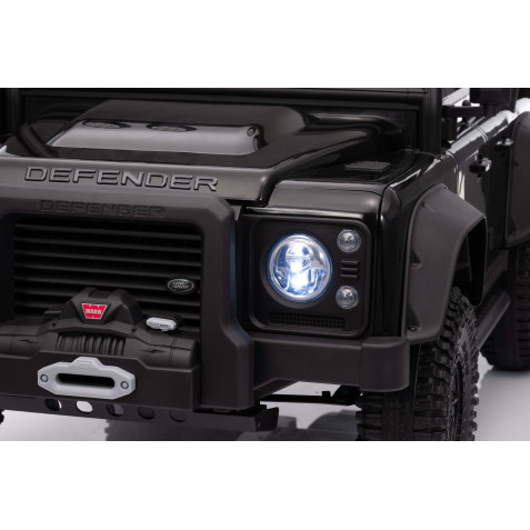 COCHE INFANTIL A BATERIA CON CONTROL REMOTO LAND ROVER DEFENDER NEGRO