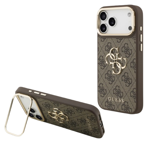 GUESS CARCASA 4G SOPORTE CAMARA IPHONE 17 PRO MAX MARRON