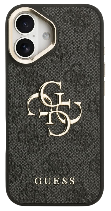 GUESS CARCASA 4G SOPORTE CAMARA IPHONE 17 NEGRO