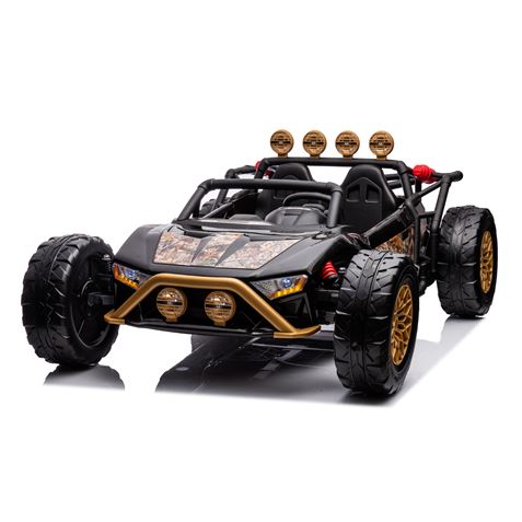 COCHE INFANTIL A BATERIA CON CONTROL REMOTO BUGGY BLACK GOLD