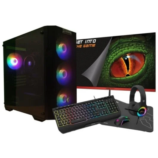 Ordenador Sobremesa Zone Evil GamingPC AMD Ryzen 5 4650G/32GB/1TB SSD + Monitor 24" FullHD + Combo G