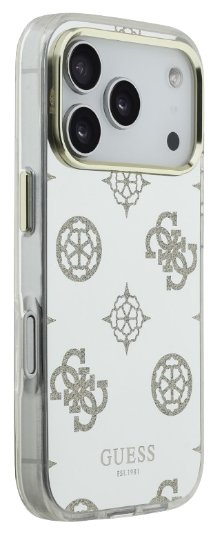 GUESS CARCASA MAGSAFE MIRROR GLITTER IPHONE 17 PRO MAX DORADO