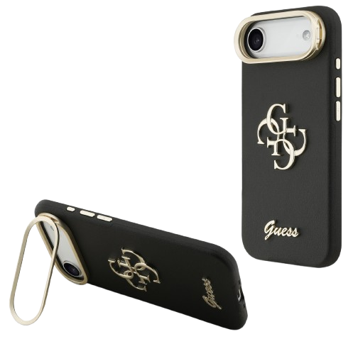 GUESS CARCASA GRAINED 4G SOPORTE CAMARA IPHONE AIR NEGRO