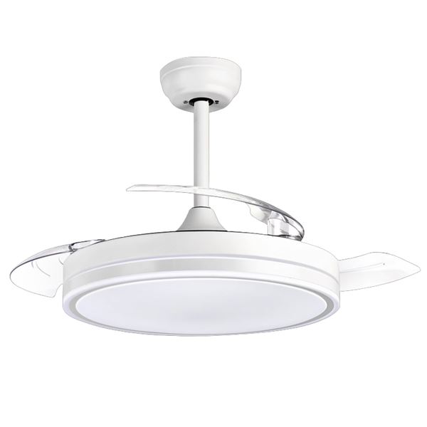 VENTILADOR DE TECHO RETRÁCTIL 30W CON LED Y 6 VELOCIDADES BLANCO MUVIP