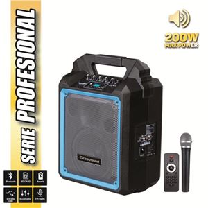 ALTAVOZ AUTOAMPLIFICADO PRO200 6.5" 200W CON BATERIA + MICRO SERIE PRO COOL